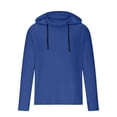 thumbnail image 6 of Dianli Gifts Casual Unisex Summer Solid-Color Long Sleeve Hooded Sun-Protection Top with Face Mask and Side Zipper Sunscreen Jacket Lightweight Breathable UV Protection Outdoor Travel, 6 of 9