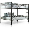 thumbnail image 1 of Furniture of America Seanze Metal Bunk Bed, Queen/Queen, Antique Black, 1 of 6