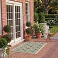 thumbnail image 3 of Safavieh Courtyard Brooklyn Geometric Indoor/Outdoor Area Rug, Dark Green/Beige, 2' x 3'7", 3 of 11