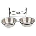 thumbnail image 3 of Cuencos de comida Dolles de acero inoxidable, comedero para comida para perros y gatos, comedero con gancho para colgar, cuenco de alimentació para mascotas, plato de comedor, 3 of 7