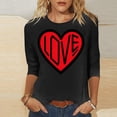 thumbnail image 2 of TaTaai Women's A 3/4 Sleeve Christmas Printed Round-neck Top Gift, 2 of 6