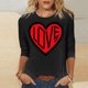 thumbnail image 2 of TaTaai Women's A 3/4 Sleeve Christmas Printed Round-neck Top Gift, 2 of 6