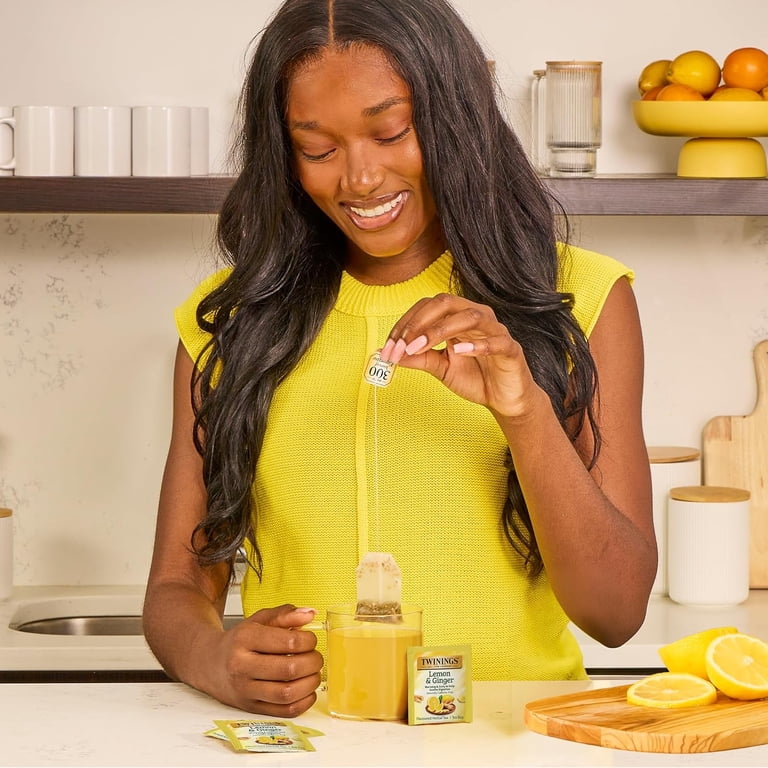 Twinings Lemon & Ginger GP27 Herbal Tea, 100 - Walmart.com