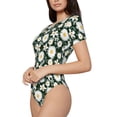 thumbnail image 2 of Gaeub White Daisies And Bee Women'S Short Sleeve One Piece Swimsuit Sexy High-Waisted Bodysuit For Swimming, Beach, Sports - Xx-Large, 2 of 9