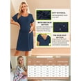 thumbnail image 4 of Avidlove Women Maternity Nursing Nightgown with Button Short Sleeve Nursing Dress for Breastfeeding Labor and Delivery Gown for Hospital S-XXL, 4 of 7