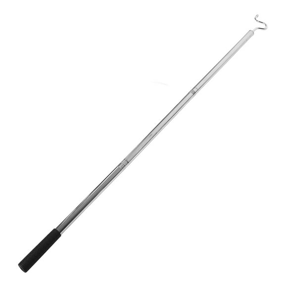 Heavy Duty Clothes Hanger Pole Closet Rod for Hanging Clothes Stainless Steel Clothes Hook Pole Reaching Pole for Wardrobe