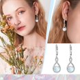 thumbnail image 5 of CACA LADY Birthstone Dangle Drop Earrings 925 Sterling Silver Infinity Birthstone Earrings Jewelry Gifts for Women, 5 of 5