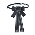 thumbnail image 3 of Estilo retro Pajarita Regalo Color sólido Bowknot Pin de solapa Niñas Ropa Decoración Moda negra para baile de graduación Chaleco de trabajo Correa Sunnimix Pajarita Corbata, 3 of 8
