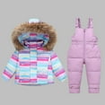 thumbnail image 4 of ATOGUTA Snow Sets Kids 2-Piece Ski Jacket and Snowbib Snowsuit Set Windproof Waterproof Winter Outerwear Size 1T-6, Purple, 4 of 6