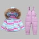 thumbnail image 4 of Cowsor Boy Snow Pant And Jacket Toddler Girl Snowsuit Winter Clothes Snow Bib Kid Coat+Overalls, 4 of 6