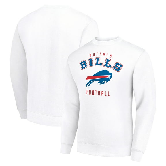 Men's Starter White Buffalo Bills Team Logo Pullover Sweatshirt