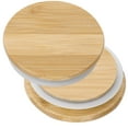 thumbnail image 5 of Aiihoo Bamboo Mason Jar Lids Wide Mouth Storage Canning Jar Caps , Mini Regular Mason Jar Cover Wood Color H 100mm, 5 of 7