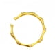 thumbnail image 1 of Pulsera chapada en oro para mujer con brazalete abierto inspirado en el bambú, 1 of 2