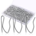 thumbnail image 1 of Ganchos De Metal Para Cortinas, 200 Uds., Alfileres Para Cortinas, Ganchos De Acero Inoxidable Para Ventana, Cortina Para Puerta De Ducha, Color Plateado Y Blanco, 1 of 5