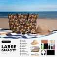 thumbnail image 5 of Wukai Skulls Print Zipper Bag,large Beach Tote Bag,Waterproof Sandproof Bag,Grocery and Picnic Tote Travel Bag, 5 of 5