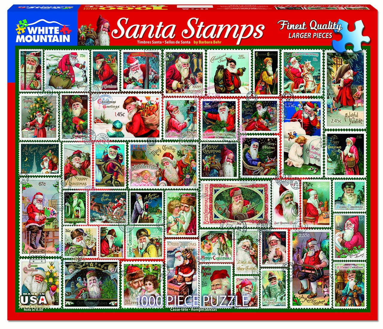 White Mountain Puzzles Santa Stamps - 1000 Piece Jigsaw ...