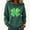 Green, variant on FDGIU ‌‌‌‌‌Women's Plus Size Saint Patrick's Day Sweatshirt - Oversized Green Shamrock Print Long Sleeve Pullover