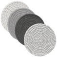 thumbnail image 1 of Anmrize 4Pcs Heat Resistant Cup Pad, Rustic Table Accessory, Solid Braided Coaster, Natural Fiber Cup Mat, Plain Woven Drink Coaster, Solid Natural Woven Round Coaster, Farmhouse Drink Pad, C, 1 of 4