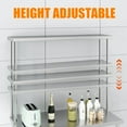 thumbnail image 2 of 12'' x 48'' Stainless Steel Overshelf,2 Tier Kitchen Overshelf for Prep & Work Table,Adjustable Shelf, for Kitchen, Restaurant, Garage, 2 of 7