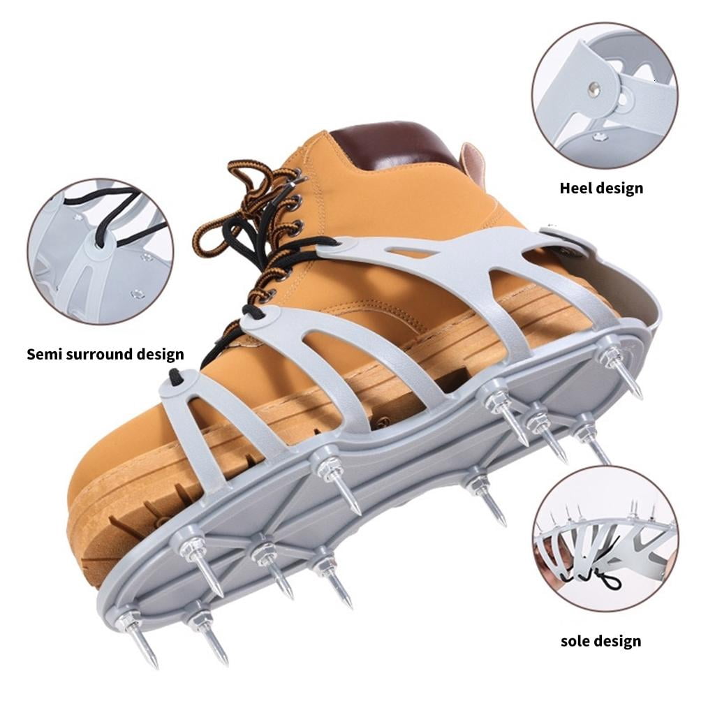 Shoes Efficient Grass Aerator Shoe for Aerating Overlays Cover Installation Resinous Coating Epoxy Floor
