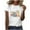 White, variant on QUNYINEY Casual Women Shirts Short Sleeve Crew Neck Pullover Easter Tops Loose Funny Womens Summer Tops