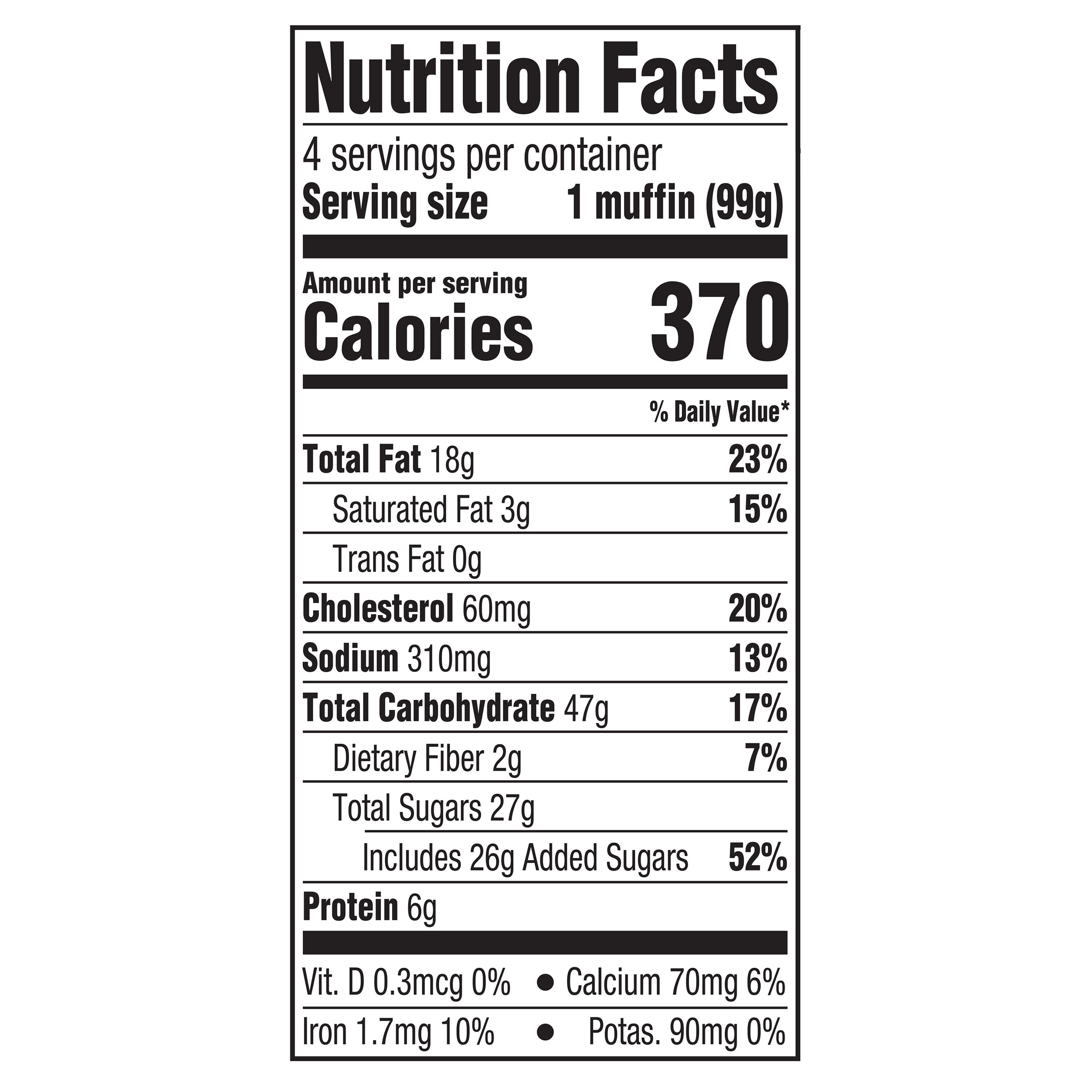 Marketside Lemon Poppy Seed Regular Baked Muffins, 14 oz, 4 Count