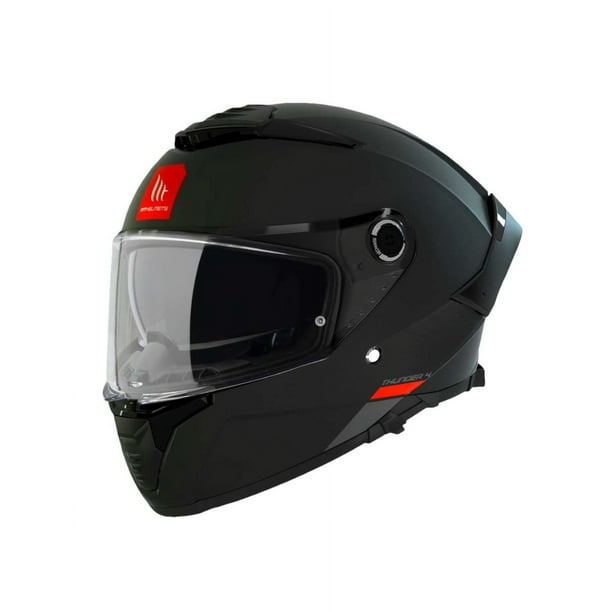 Casco Mt Helmets Thunder 4sv A1 Solid Negro Mate Moto Dot
