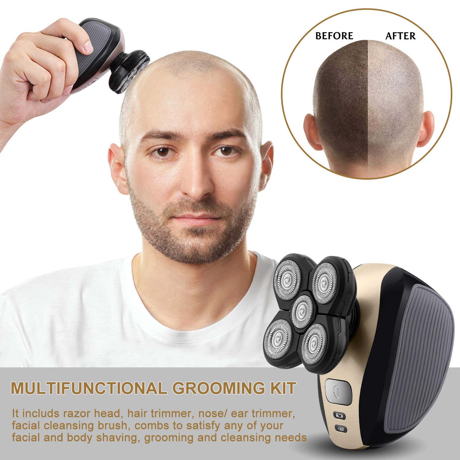 Zoevue 5-in-1 Cordless Electric Head Shaver photo 5