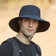 thumbnail image 4 of JSEMOY  2Pcs Sun Hats for Women Men ,Bucket Hat Wide Brim Boonie ,Hat Foldable UV Protection for Fishing Hiking Camping（Black+Khaki）, 4 of 9