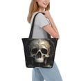 thumbnail image 2 of Balery Gold Pattern Skull Bolsa de Hombro con Diseño, Bolsa Grande y Duradera, Bolsa Versátil para Compras, 2 of 6