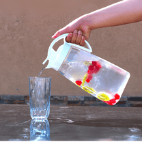 Lustroware Locking Spout Quick Pour Pitcher 2.3qt, White K1264AW