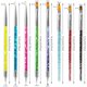 thumbnail image 2 of 8 Uds. Pincel para uñas con función, pincel para delineador de uñas, pinceles de doble punta para decoración de uñas con mango de purpurina, para diseños de Arte de uñas DIY, 2 of 5