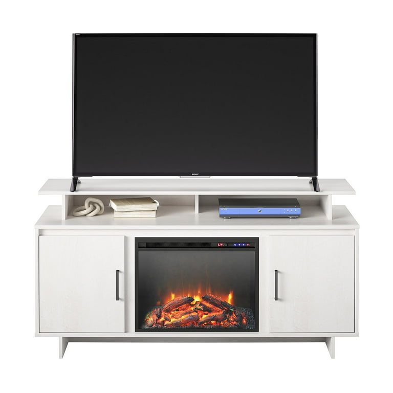 Ameriwood Home Midland Avenue Electric Fireplace TV Console with Storage Cabinets for TVs up to 74 Ameriwood Home Midland Avenue Electric Fireplace TV Console with Storage Cabinets for TVs up to 74