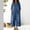 Blue, variant on Women's Casual Loose Short-Sleeved Denim Jumpsuit, Womens Washed Dark Denim Pocket Button Down Jumpsuit Elegant Wide Leg Jumpsuit Jumpsuit Beach Palazzo Pants One Piece Jumpsuit 2026 Black L