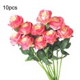 thumbnail image 4 of Cateissary 10pcs plants rose artificial flower single plants carefully vase decoration home rose, home in decoration rose Decoración rosario, 4 of 6