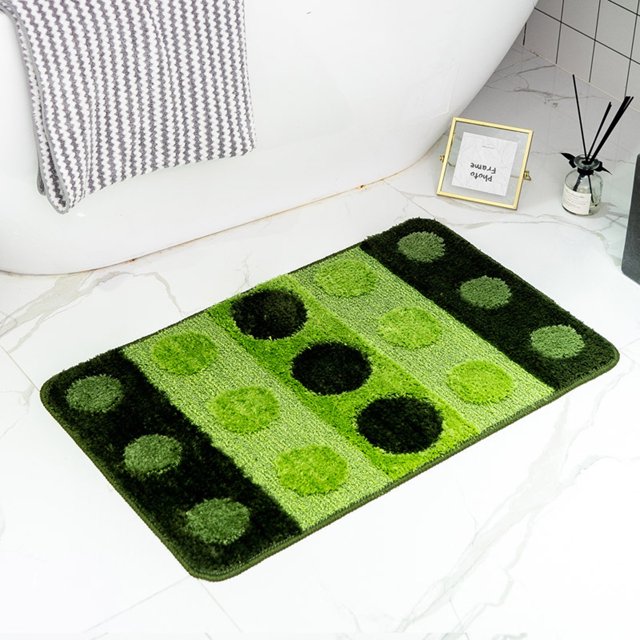 Alfombras flocadas de doble capa, dormitorio doméstico, baño, alfombras antideslizantes absorbentes