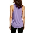 thumbnail image 6 of Simua Women Round Neck Tank Tops Solid Color Casual Loose Sleeveless Blouse For Spring Summer Daily Office Outdoor, 6 of 8