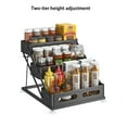 thumbnail image 2 of bedienty Three-Tier Spice Rack Wrought Durable And Sturdy, Stylish And Cabinet black Height adjustable, 2 of 6