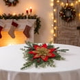 thumbnail image 5 of Qholemyo Red Berry Needle Velvet Curtain Tieback Greenery Wreath Fake Plants Home Decor Christmas Holiday Window Accessory, 5 of 6