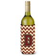 thumbnail image 1 of Letra D Chevron Granate Y Oro Botella De Vino Bebida Aislador Hugger Cj1061-Dliterk, 1 of 1