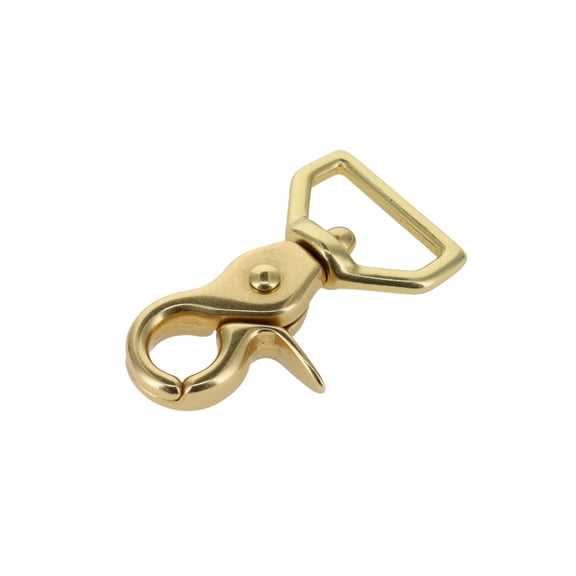 3008A Natural Brass, Mini Swivel Trigger Snap, Solid Brass-LL, 3/4"
