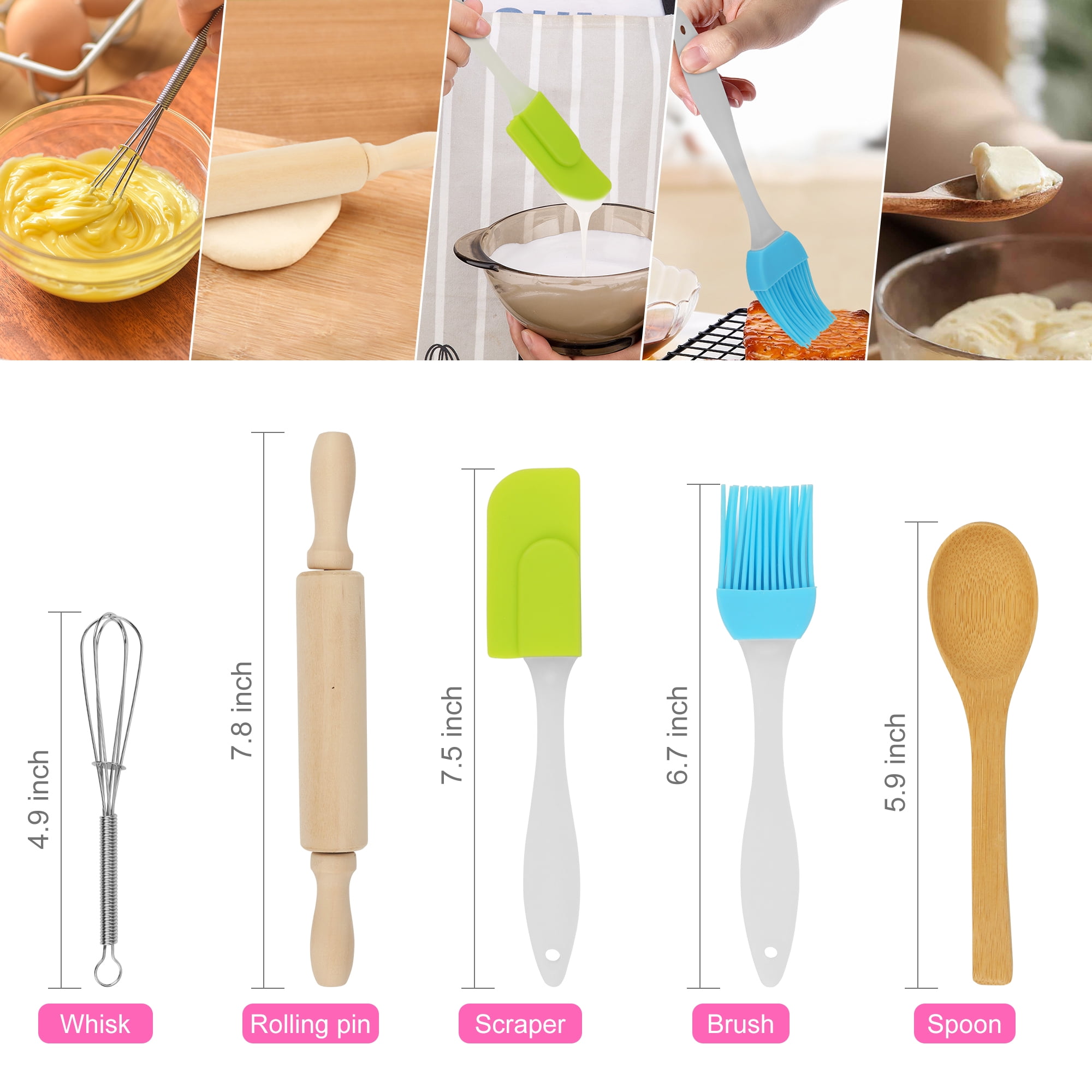  Silicone Kitchenware Silicone baking gadgets Mengqu Silicone  Levelling Devices Children's Fun Cartoon Baking Tools Set : Home & Kitchen
