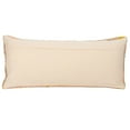 thumbnail image 5 of Creative Co-Op New Zealand Wool Shag Lumbar Pillow with Design and Cotton Back, Pink, Yellow and Cream, 5 of 5