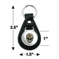 thumbnail image 2 of Power Rangers White Ranger Helmet Black Leather Keychain, 2 of 5