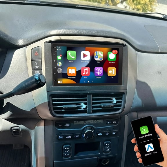 Eforcase Car Radio Stereo for Honda Pilot 2003-2008, Android 7" Touch Screen Head Unit with Wireless Carplay and Android Auto WiFi GPS Bluetooth FM SWC Backup Camera