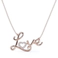 thumbnail image 1 of Collar con Colgante de Diamantes Reales JeenMata Amor en Oro Rosa de 18 K sobre Plata, 1 of 6