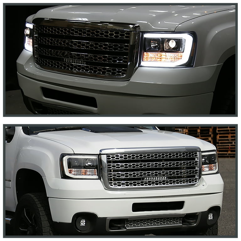 Spec-D Tuning Smoke Lens Headlights for 2007-2013 GMC Sierra