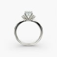 thumbnail image 4 of Arise Jewel Excellent 1.9 Ct Emerald Cut Moissanite Rings - 14K White Gold Plated Wedding Anniversary Rings - Side Stone Unique Design Engagement Rings for Her - Promise Wedding Gift for Women's, 4 of 4