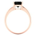 thumbnail image 4 of 2 ct Oval Cut Natural Onyx Solitaire Engagement Ring for Women in 18K Rose Gold, 4 of 5