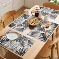 thumbnail image 5 of Balck Monstera Deliciosa Placemats Set of 2 Summer Botanical Tropical Vintage Place Mats Indoor Wipeable Table Mats Washable Cloth Dining Table Placemats for Kitchen Holiday Party Decor 13x19 Inch, 5 of 9
